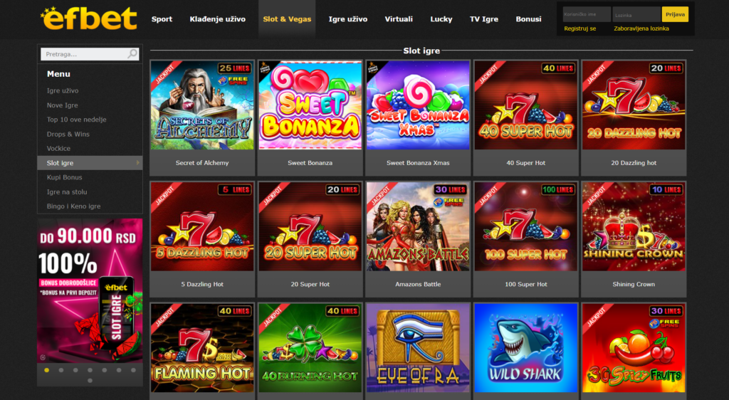 Efbet Slot Igre